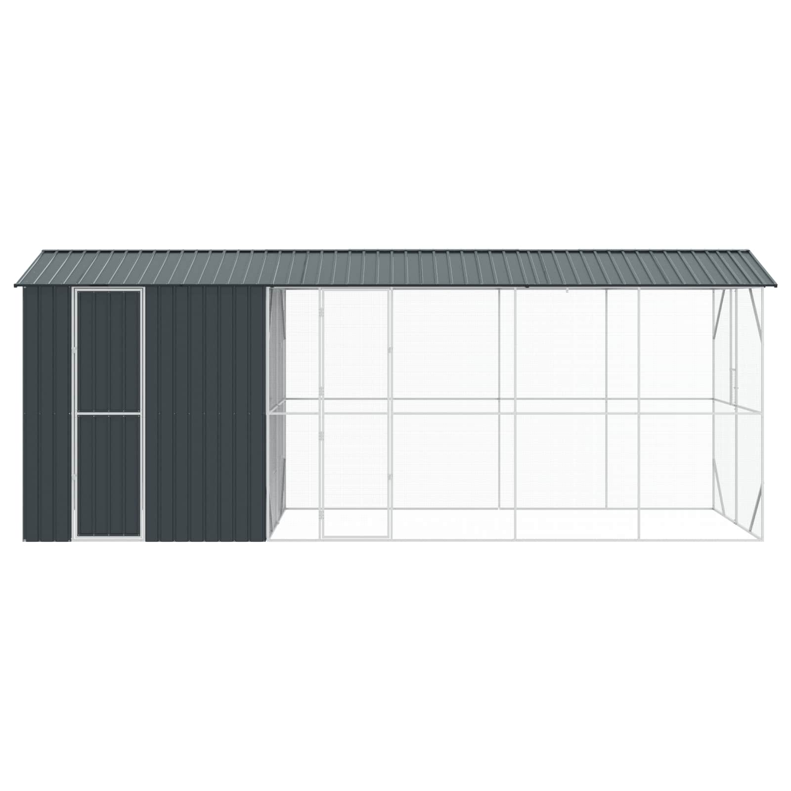 Gaiola para pássaros antracite 645 x 208 x 247 cm