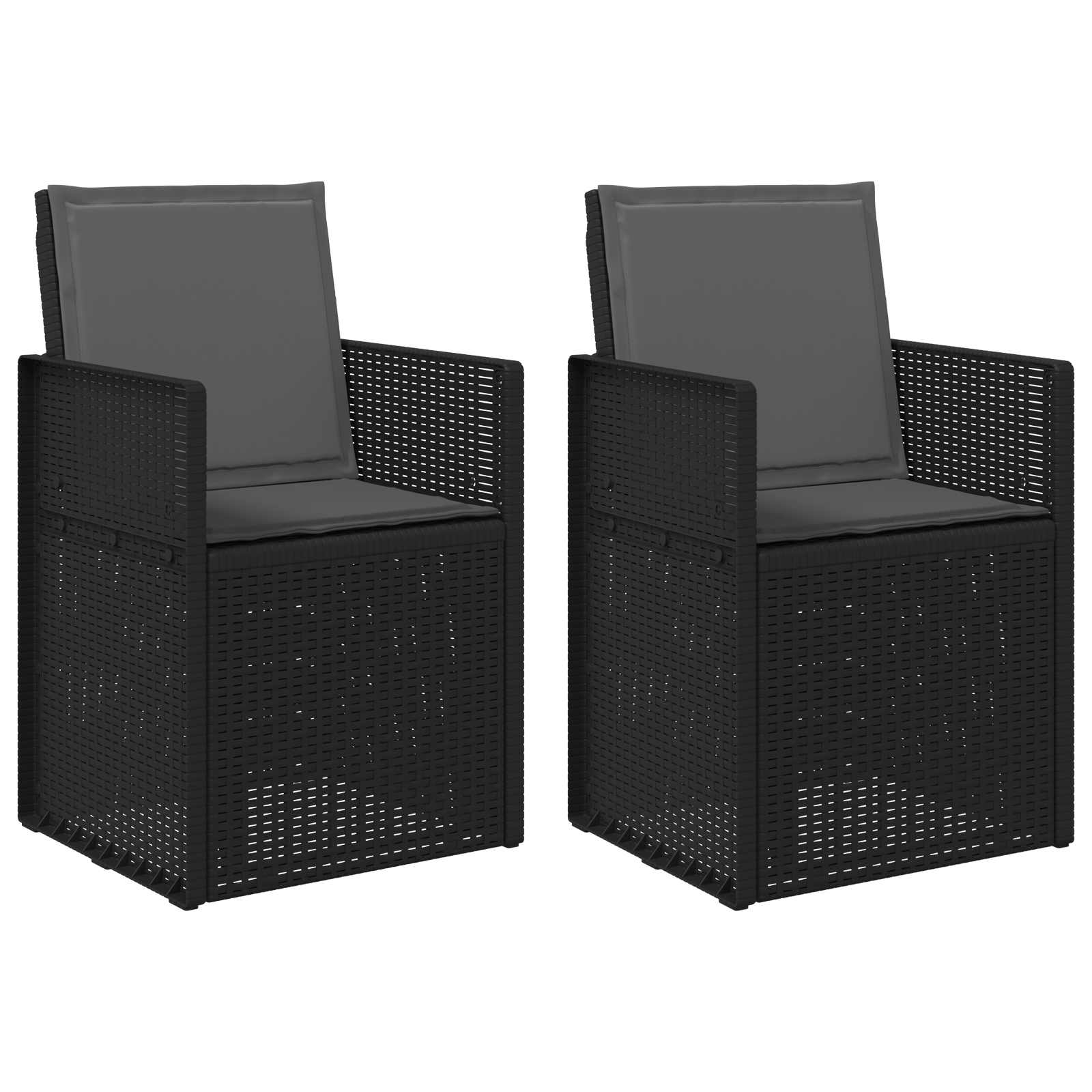 Cadeiras de jantar para jardim 2 unid. antracite PP