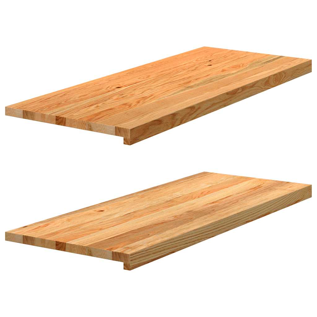 Soleiras da janela 2 pcs 100x40x2 cm carvalho castanho-claro
