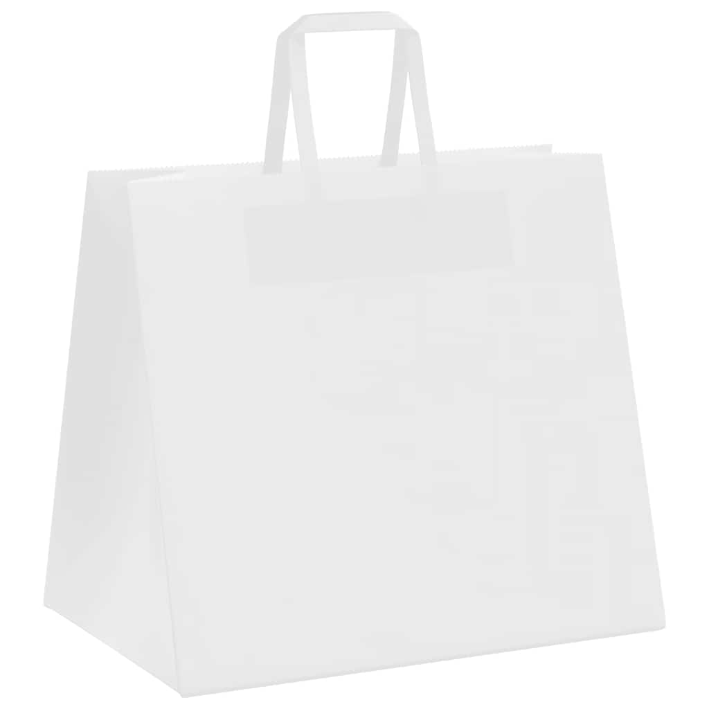 Sacos de papel 250 unid com alças branco 32x22x28 cm