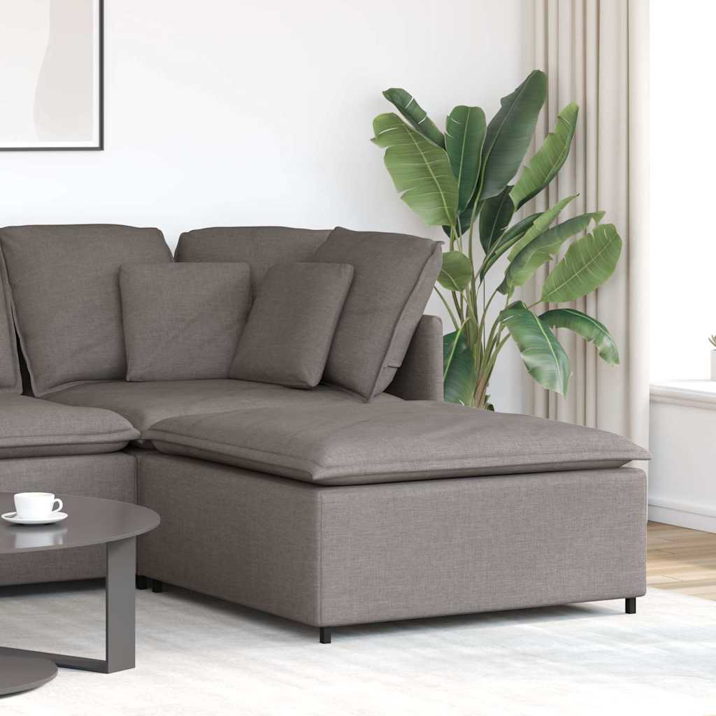 Módulo de pufe modular para sofá taupe 100x100x48 cm