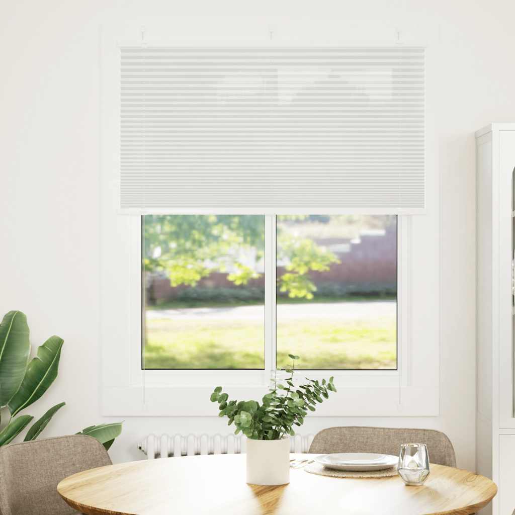 Cinzento luz plissada cega 105x150 cm largura tecido 104,4cm