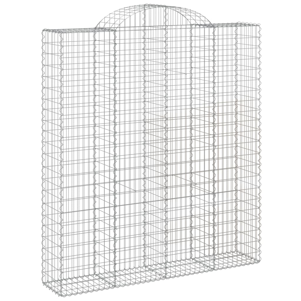 Cestos gabião arqueados 4pcs 200x50x220/240cm ferro galvanizado