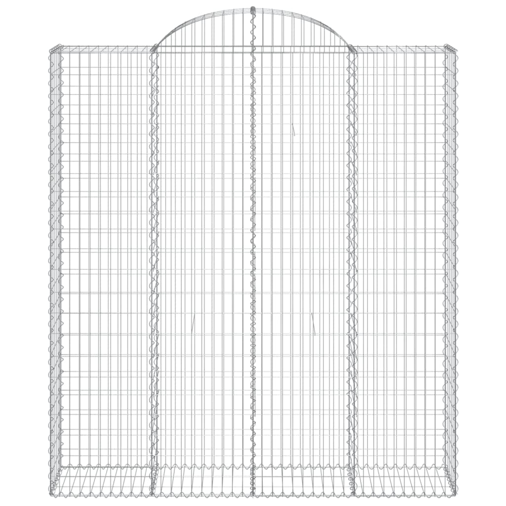 Cestos gabião arqueados 4pcs 200x50x220/240cm ferro galvanizado