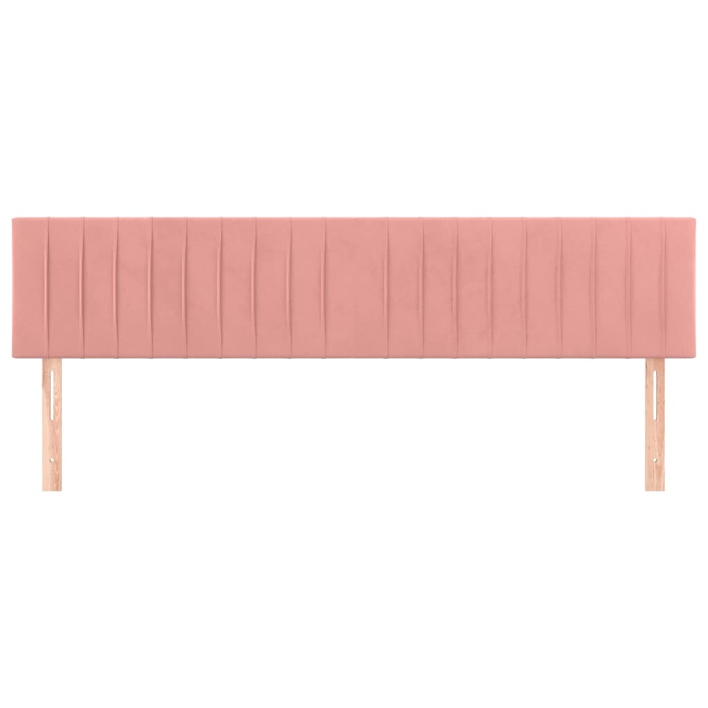 Cabeceiras rosa 200x5x78/88 cm veludo