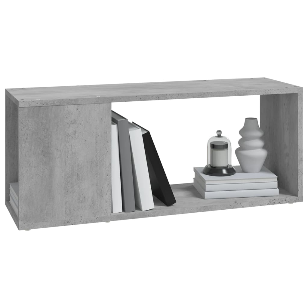 Móvel de TV 80x24x32 cm contraplacado cinzento-cimento