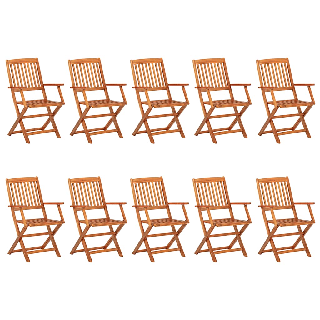 11 Pcs conjunto de jantar para jardim 220x90x75cm acácia maciça