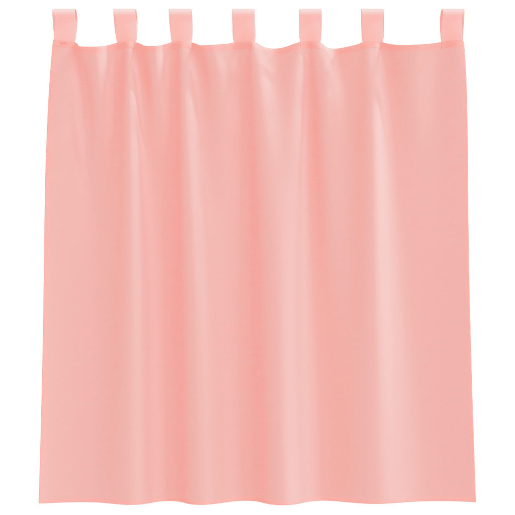 Cortinas de voile com bolsos para varão 2 pcs rosa