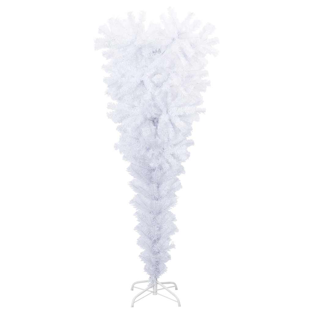 Árvore de natal artificial invertida com suporte 120 cm branco