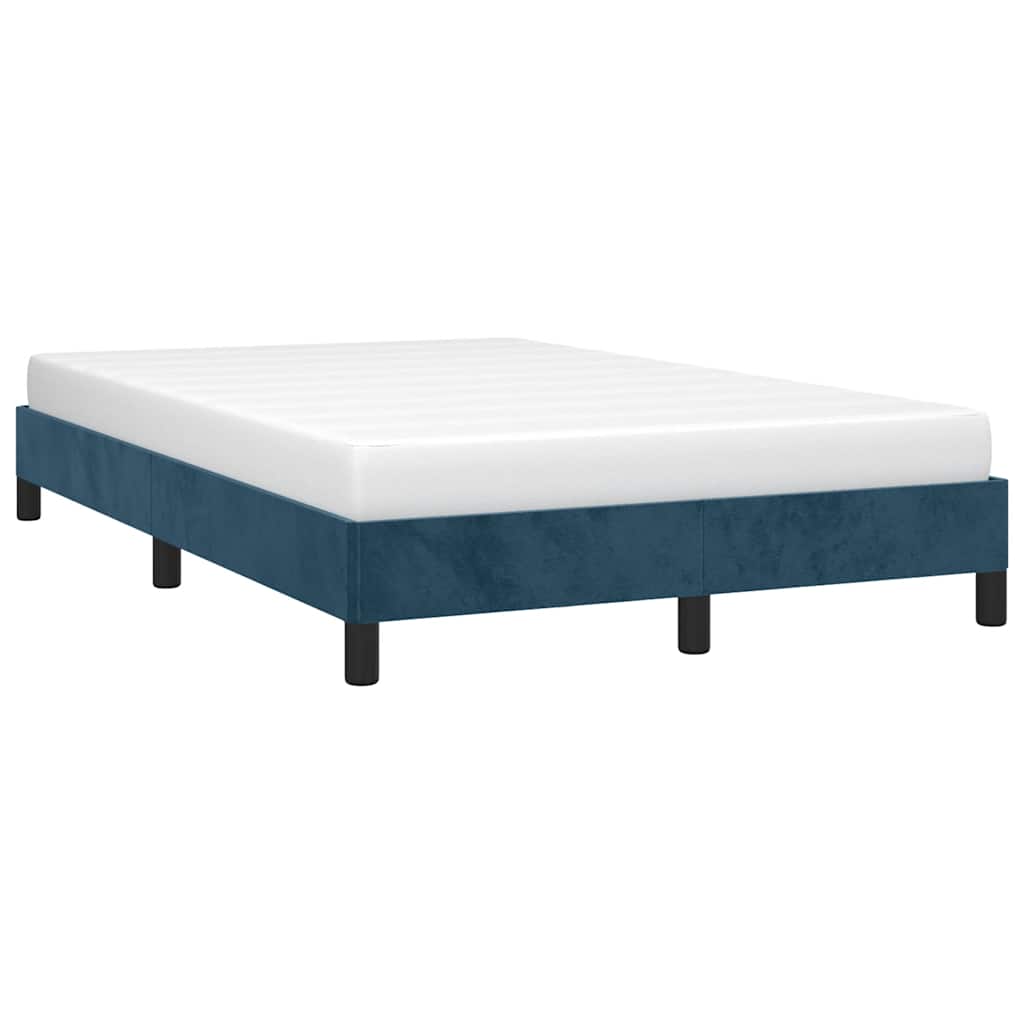 Estrutura de cama sem colchão 120x200 cm veludo azul