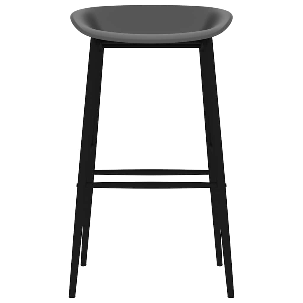 Cadeiras de bar 2 pcs cinzento