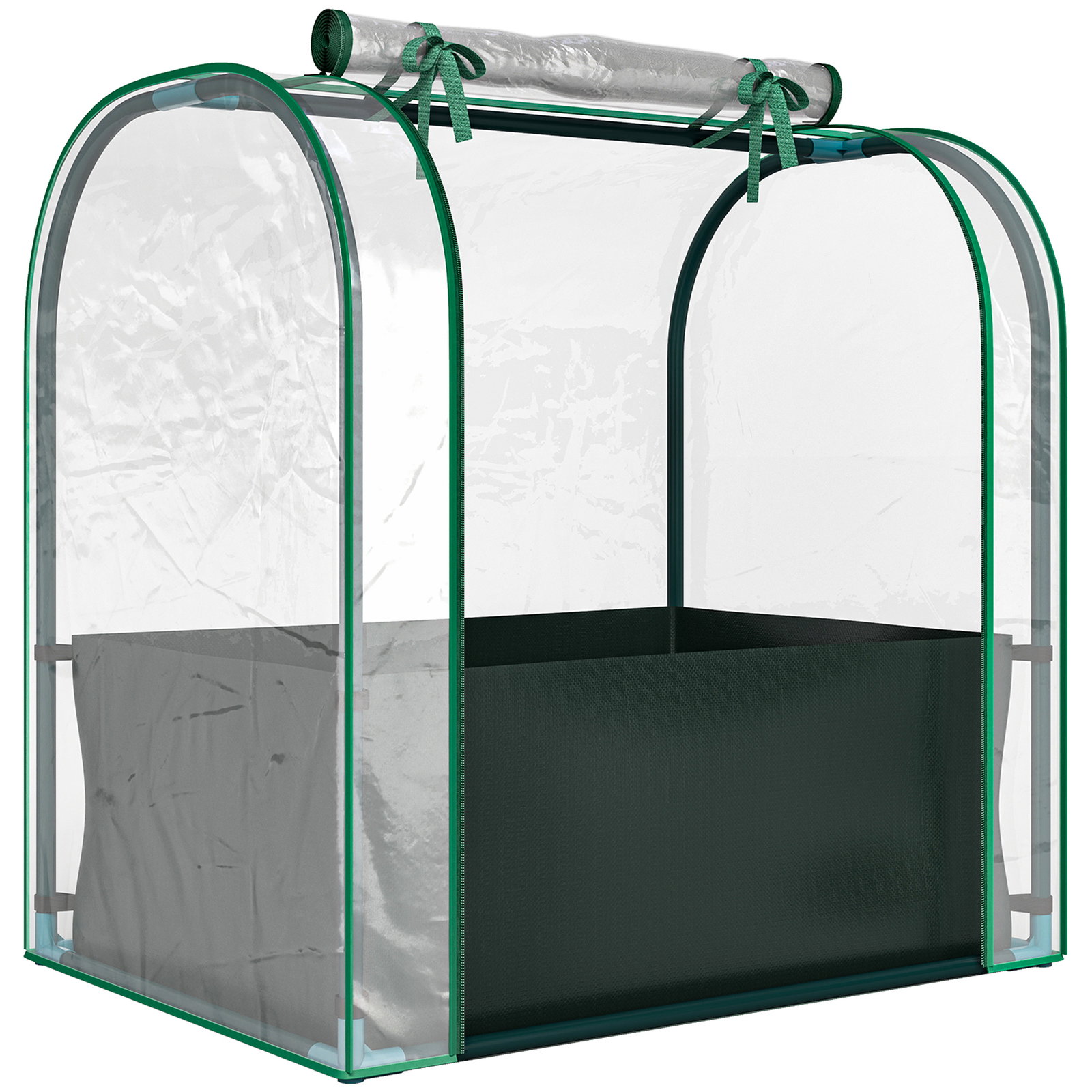 Mini estufa com bolsa de plantação estufa pequena portátil para interior e exterior 68x50x70 cm verde