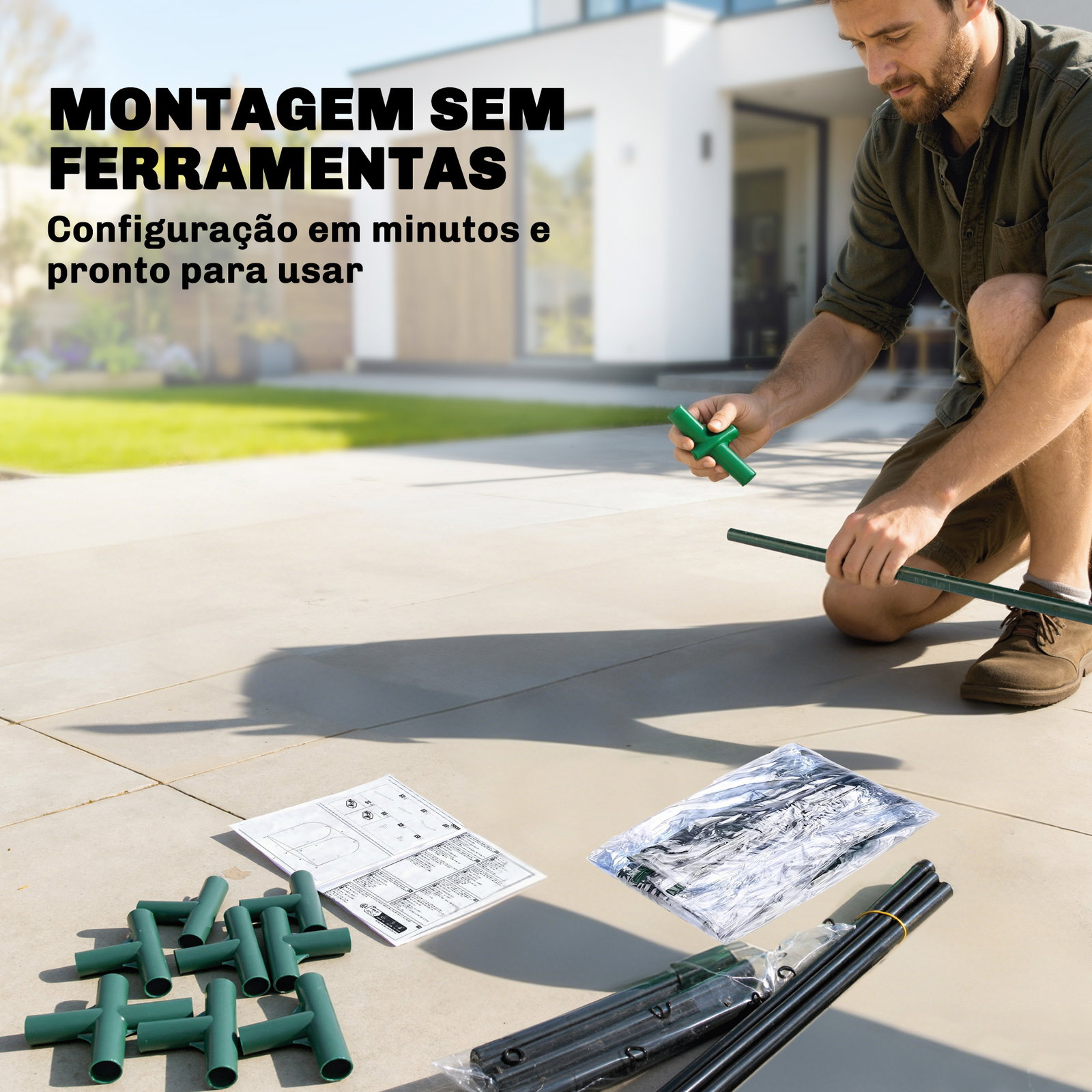 Mini estufa com bolsa de plantação estufa pequena portátil para interior e exterior 68x50x70 cm verde