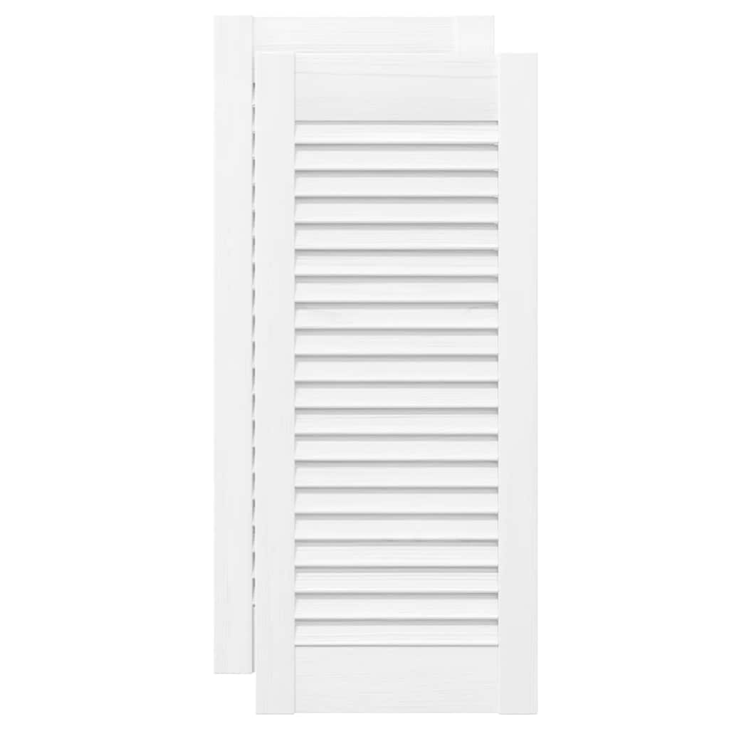 Portas de armário 2 pcs design de persiana 69x29,5 cm branco