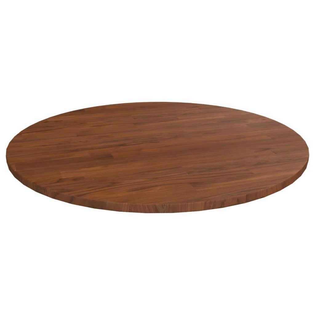 Tampo mesa redondo ø80x1,5 cm carvalho tratado castanho-escuro