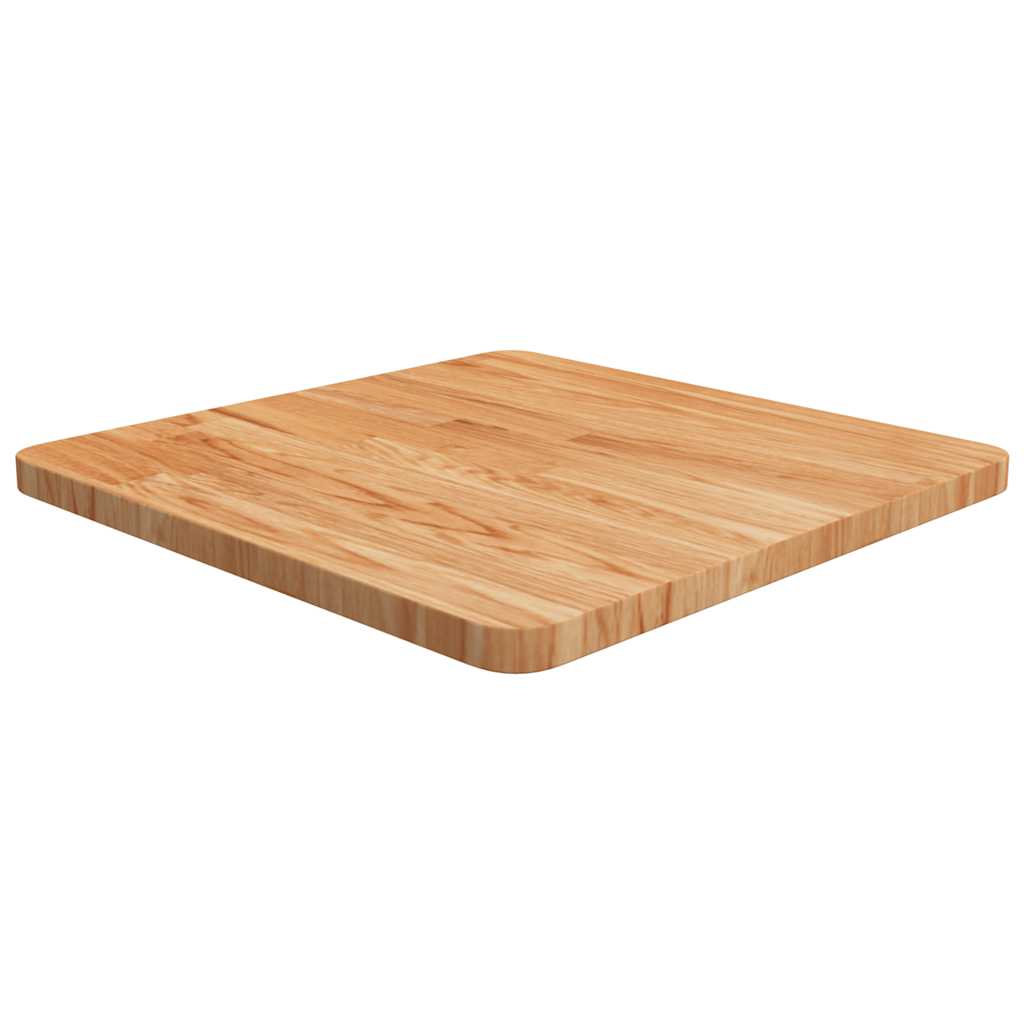 Tampo mesa quadrado 50x50x2,5cm carvalho tratado castanho-claro