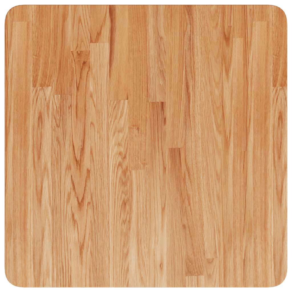 Tampo mesa quadrado 50x50x2,5cm carvalho tratado castanho-claro