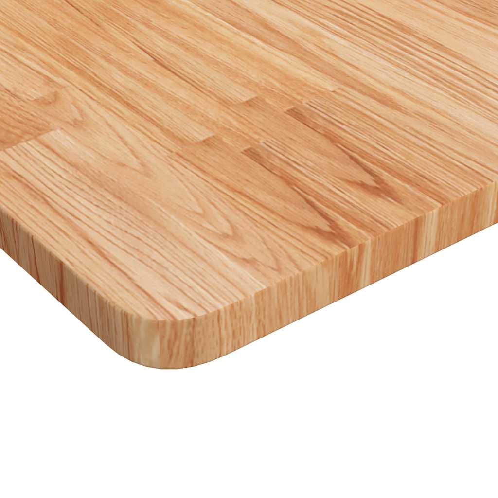 Tampo mesa quadrado 50x50x2,5cm carvalho tratado castanho-claro