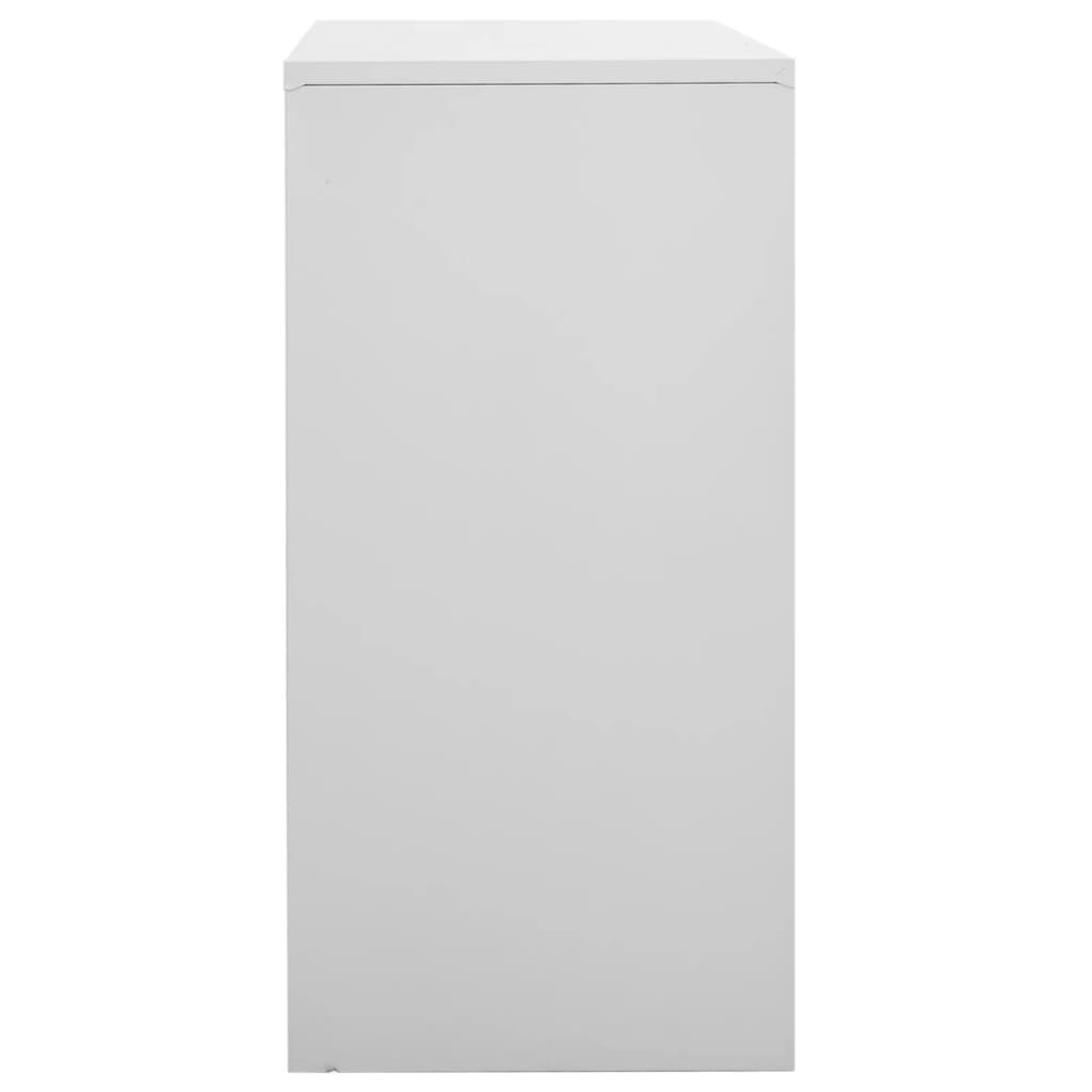 Cacifos 2 pcs 90x45x92,5 cm aço cinzento-claro