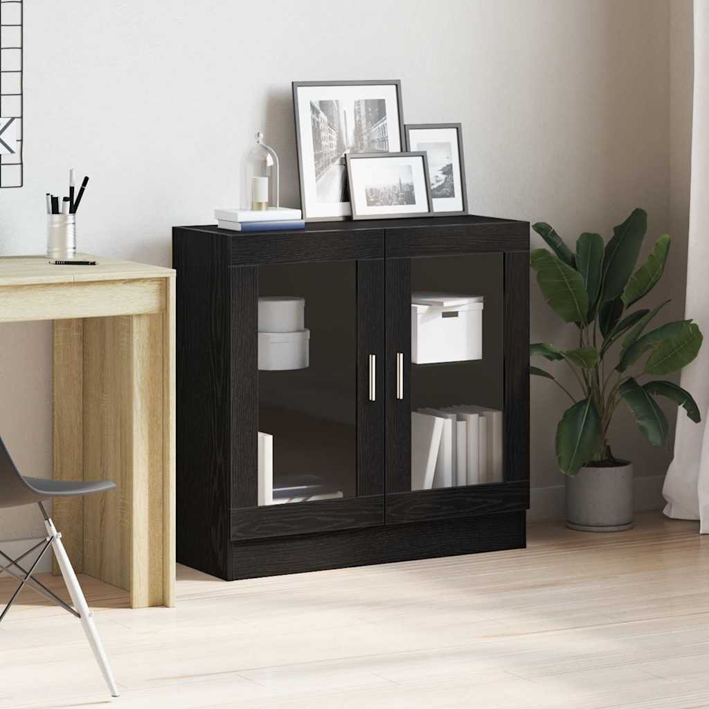 Gabinete de livros 4 níveis 82,5 x 30,5 x 80 cm carvalho preto