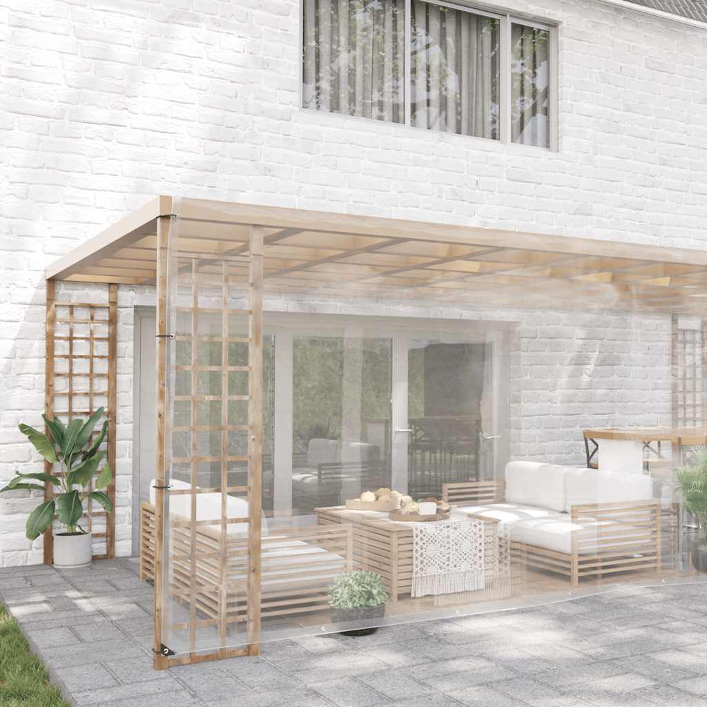 Encerado transparente com ilhós 5x10 m PVC