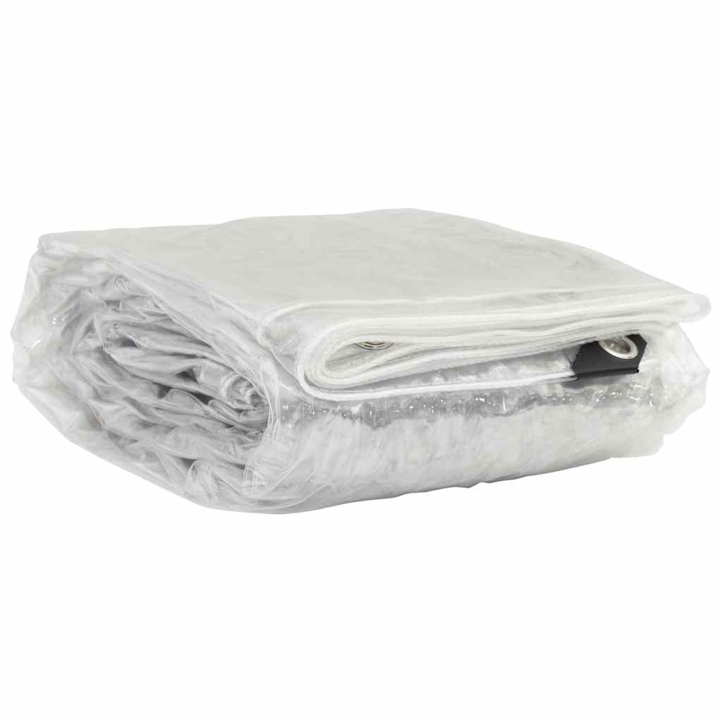 Encerado transparente com ilhós 5x10 m PVC