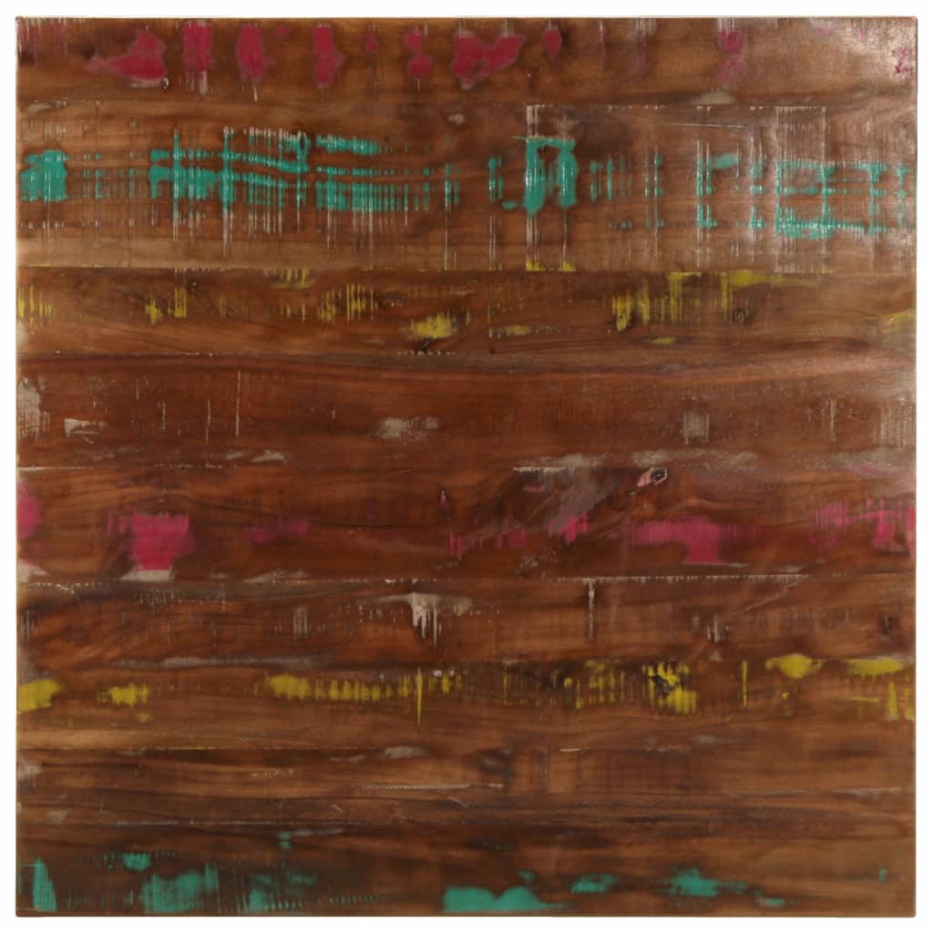 Tampo de mesa quadrado 80x80x1,5 cm madeira recuperada maciça