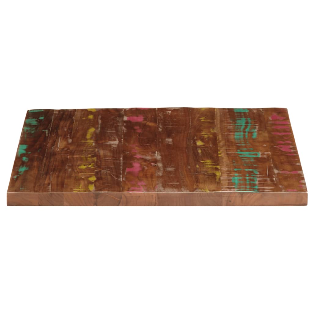Tampo de mesa quadrado 80x80x1,5 cm madeira recuperada maciça