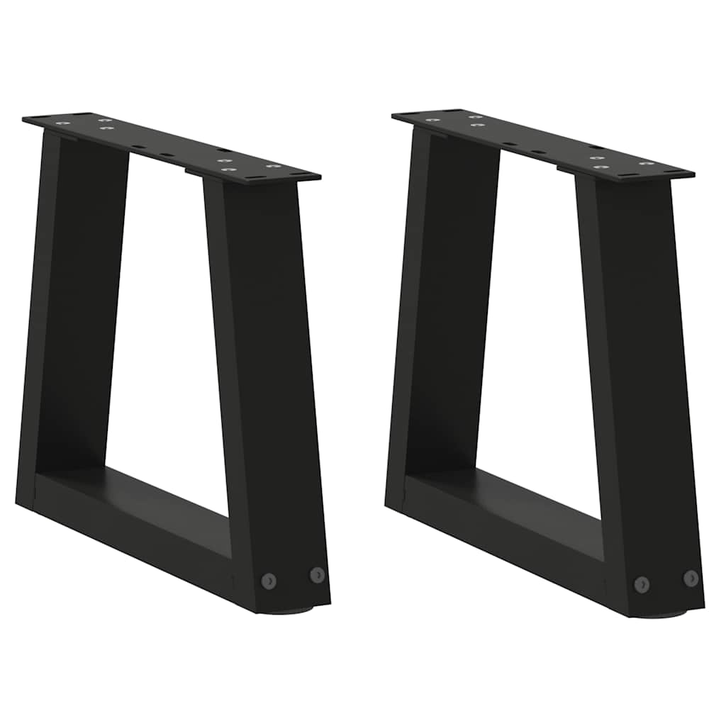 Pés para mesa de centro em v 2 peças preto 30x(30-31,3) cm aço