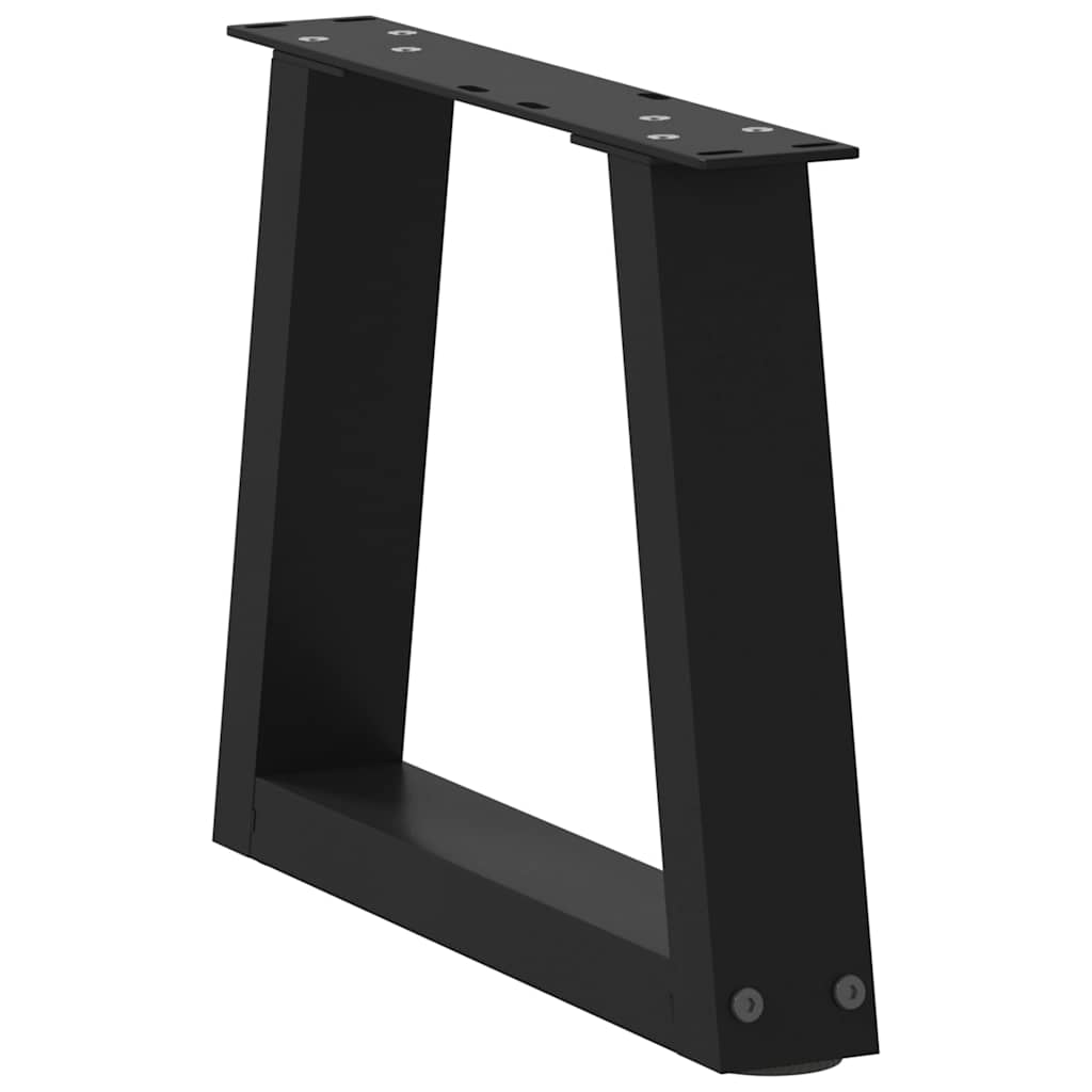 Pés para mesa de centro em v 2 peças preto 30x(30-31,3) cm aço