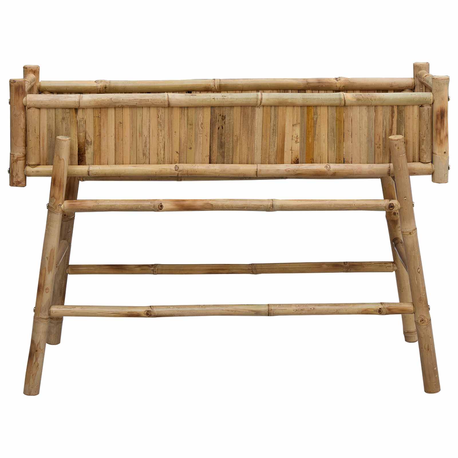 Jardineira com suporte natural 100 x 38 x 74 cm bambu