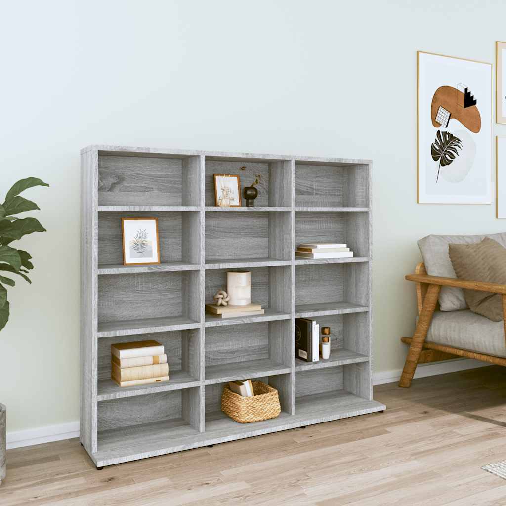 Armário p/ cd 100x23x89,5 cm derivados madeira cinzento sonoma