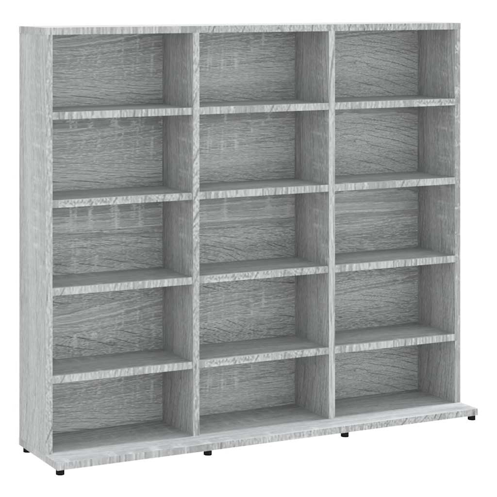Armário p/ cd 100x23x89,5 cm derivados madeira cinzento sonoma
