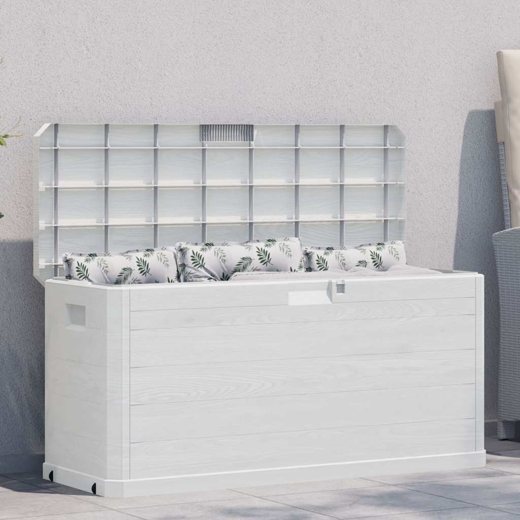 Caixa de arrumação para jardim 280 l cinzento-claro