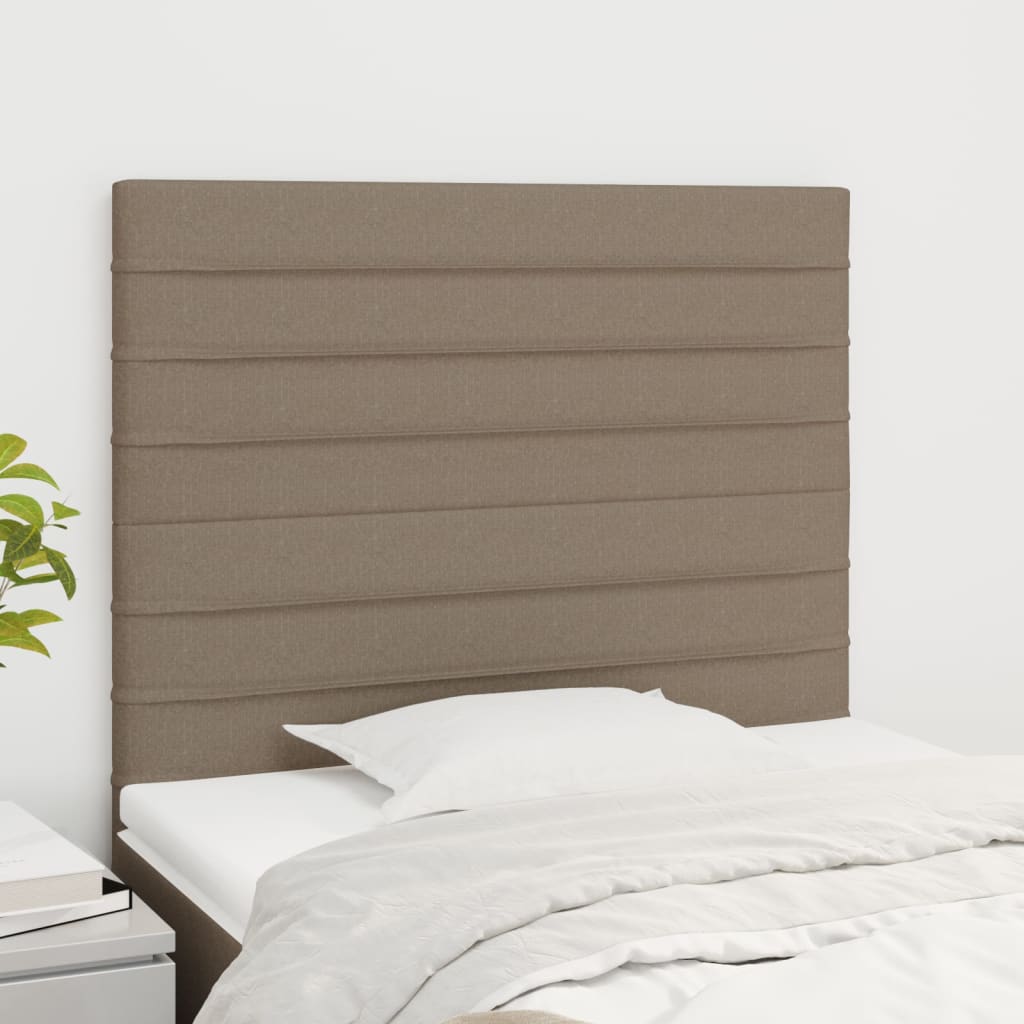 Cabeceira taupe 100x5x118/128 cm tecido