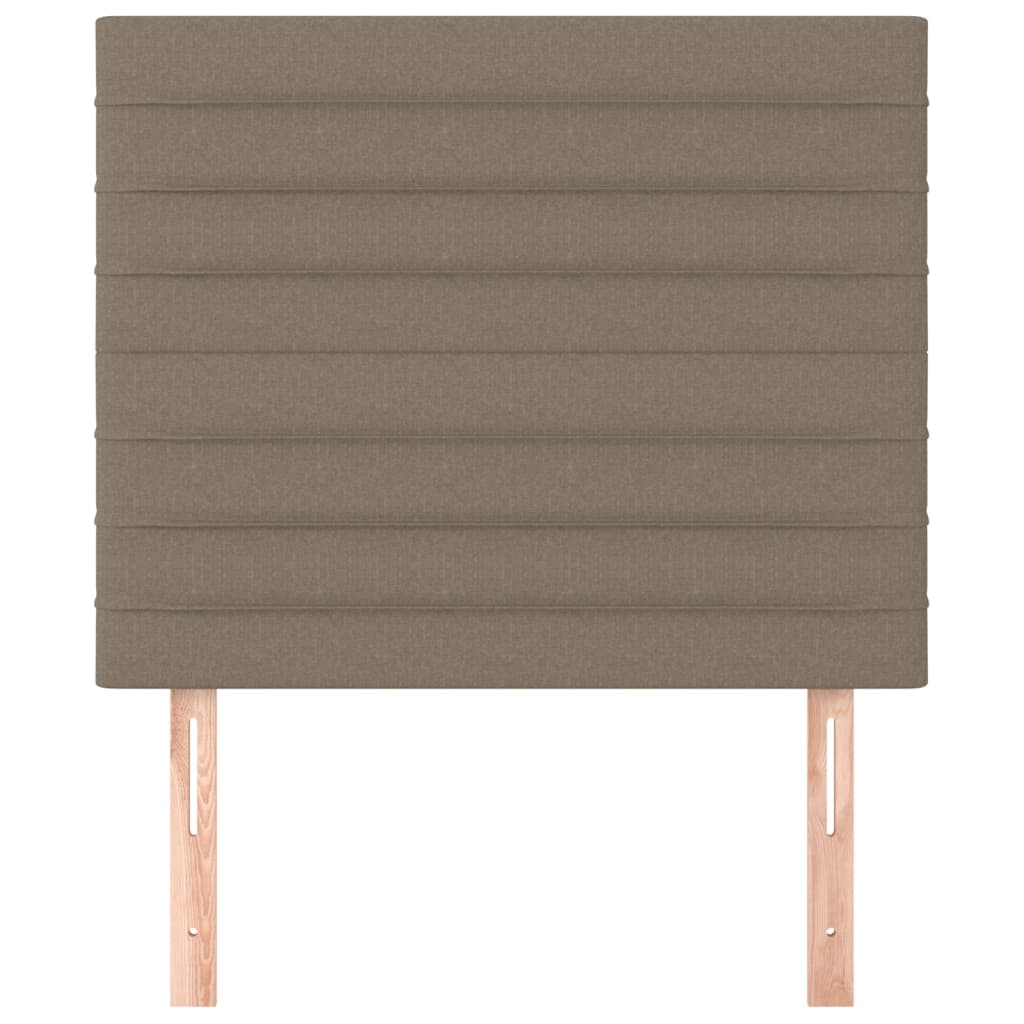 Cabeceira taupe 100x5x118/128 cm tecido