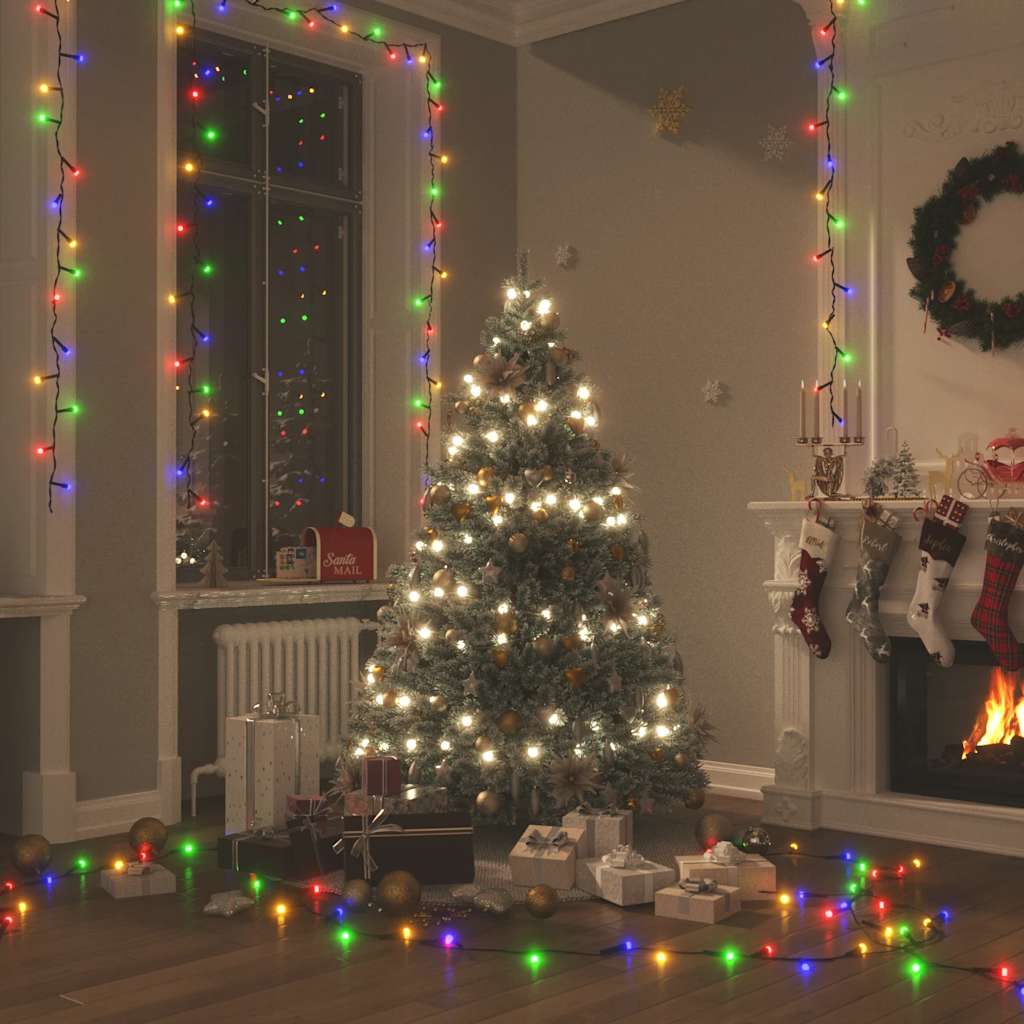 Cordão de luzes 400 leds 40m 8 efeitos iluminação multicor