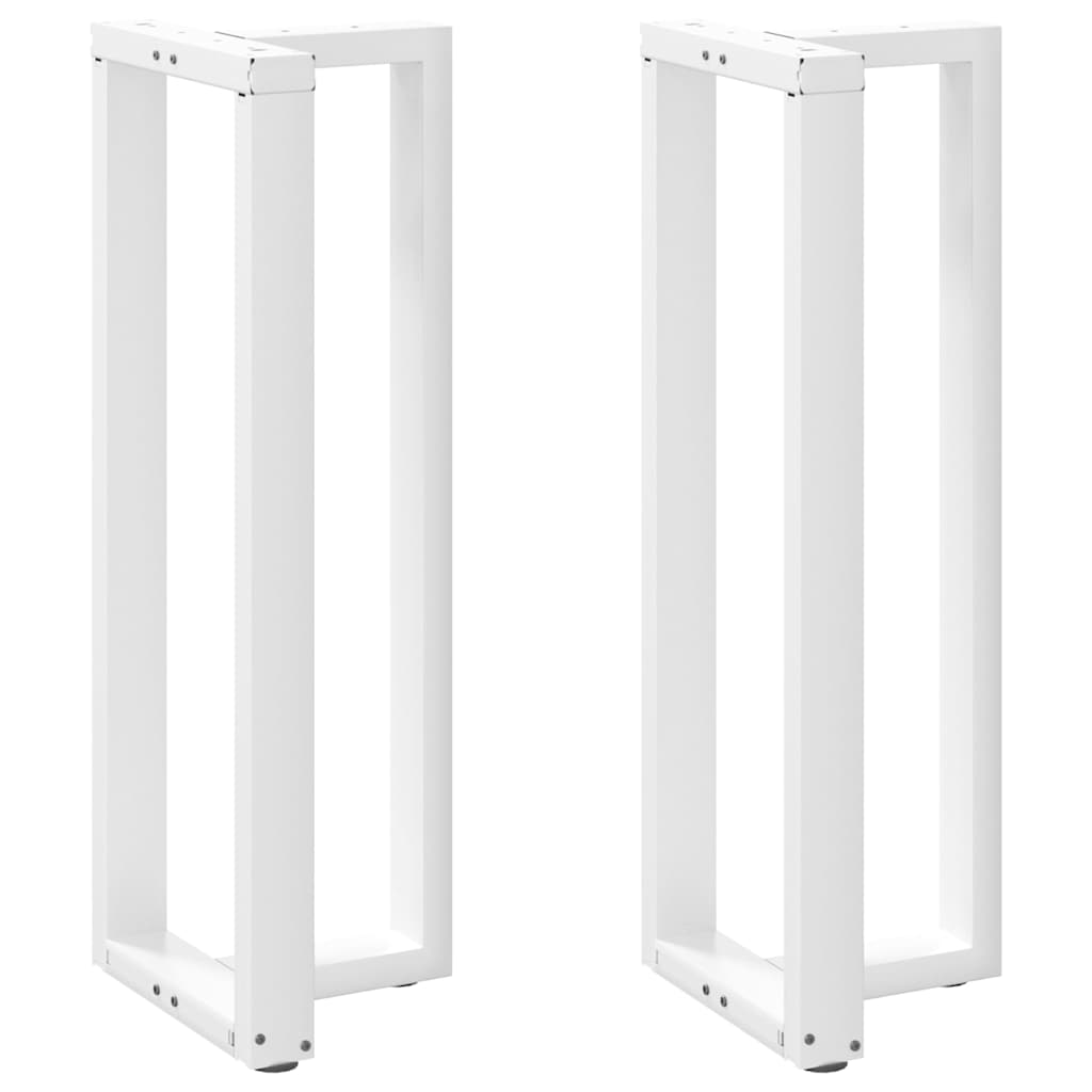 Pés de mesa de bar em forma de t, 2 peças, branco, 40x35x(110-111) cm, aço