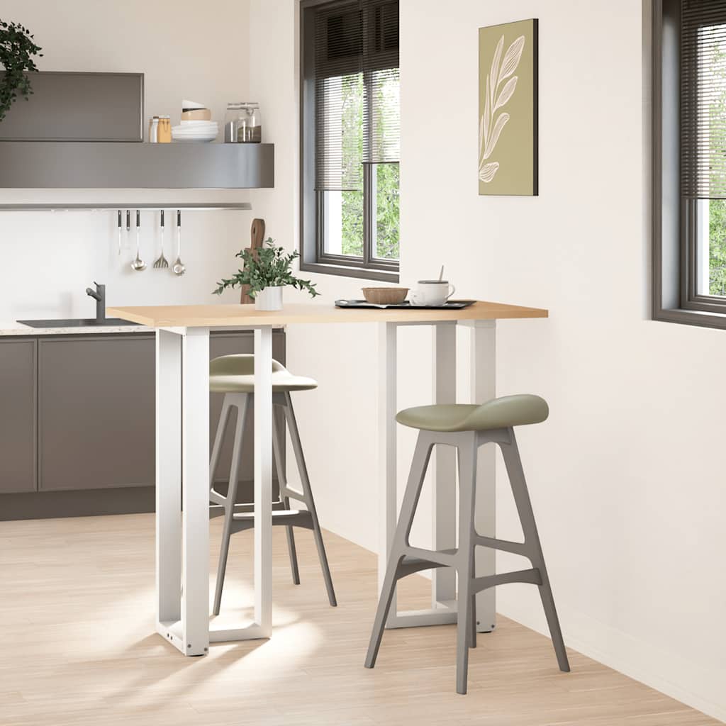 Pés de mesa de bar em forma de t, 2 peças, branco, 40x35x(110-111) cm, aço
