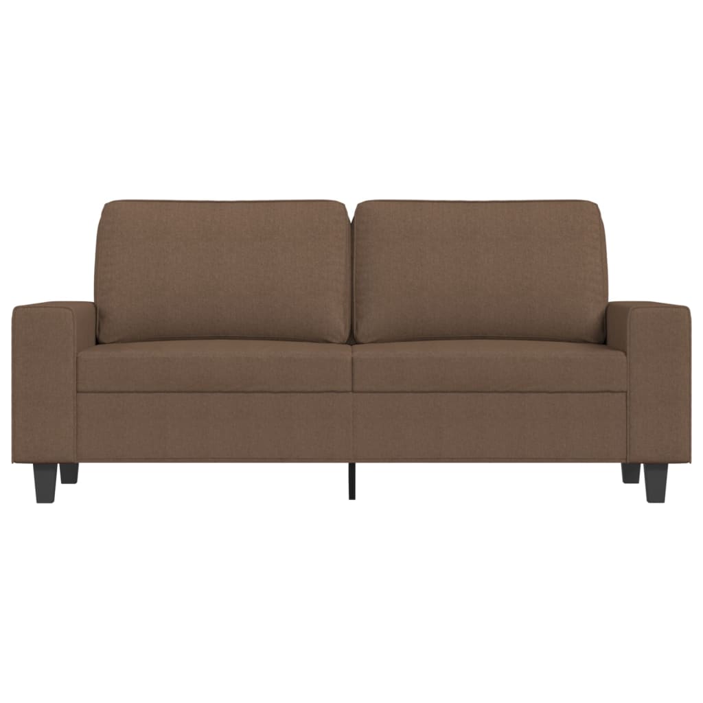 Sofá de 2 lugares tecido 140 cm castanho