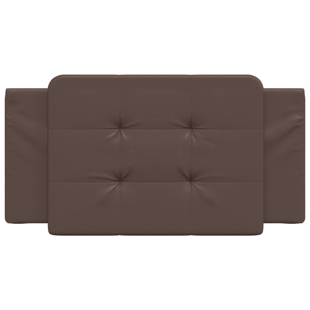Almofadão de cabeceira zadar 100 cm couro artificial castanho