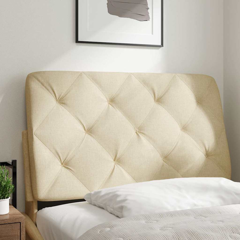 Almofadão de cabeceira 80 cm tecido creme