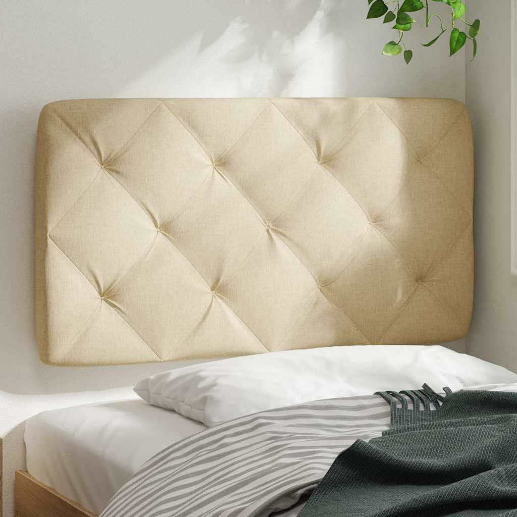 Almofadão de cabeceira 80 cm tecido creme