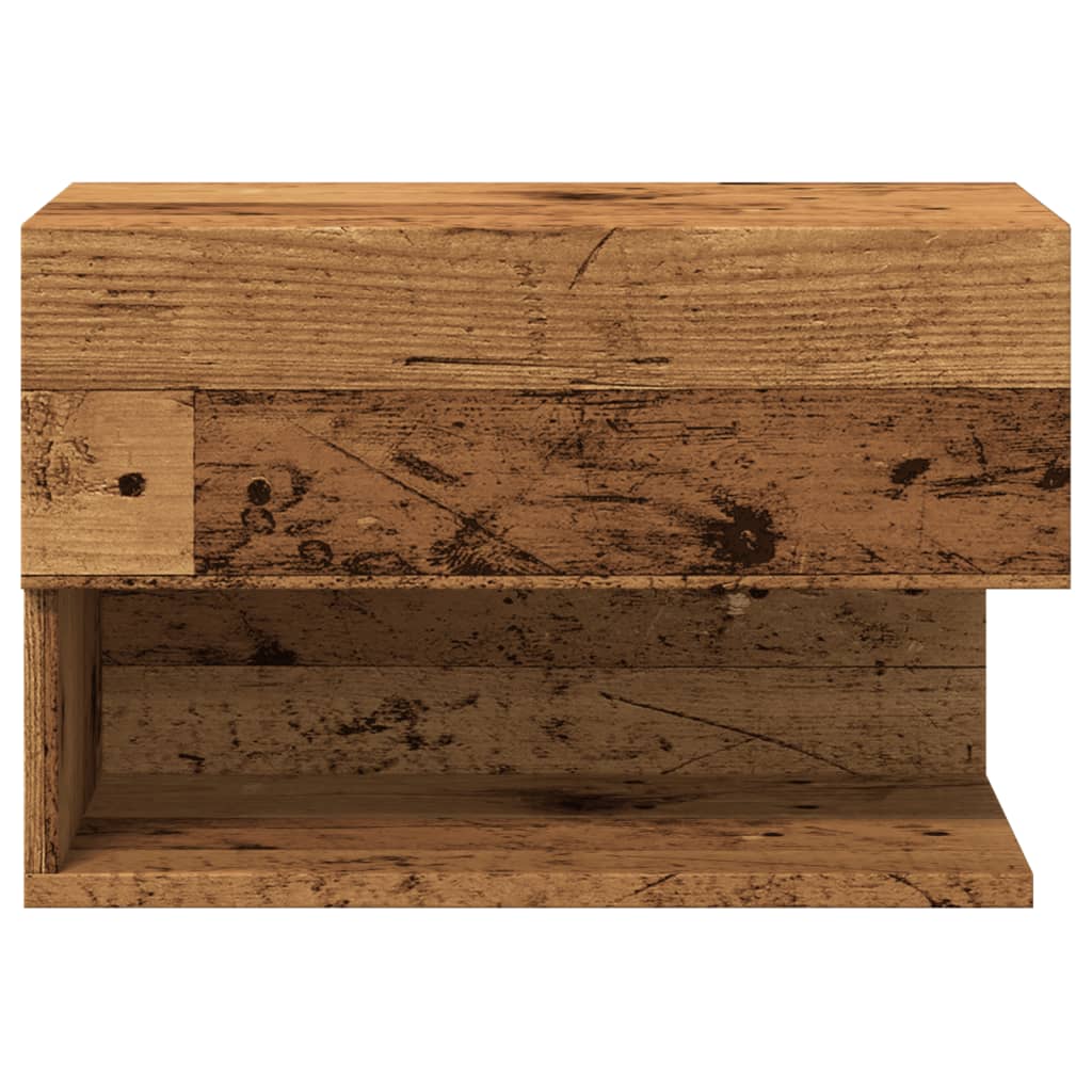 Mesa de cabeceira de parede madeira velha