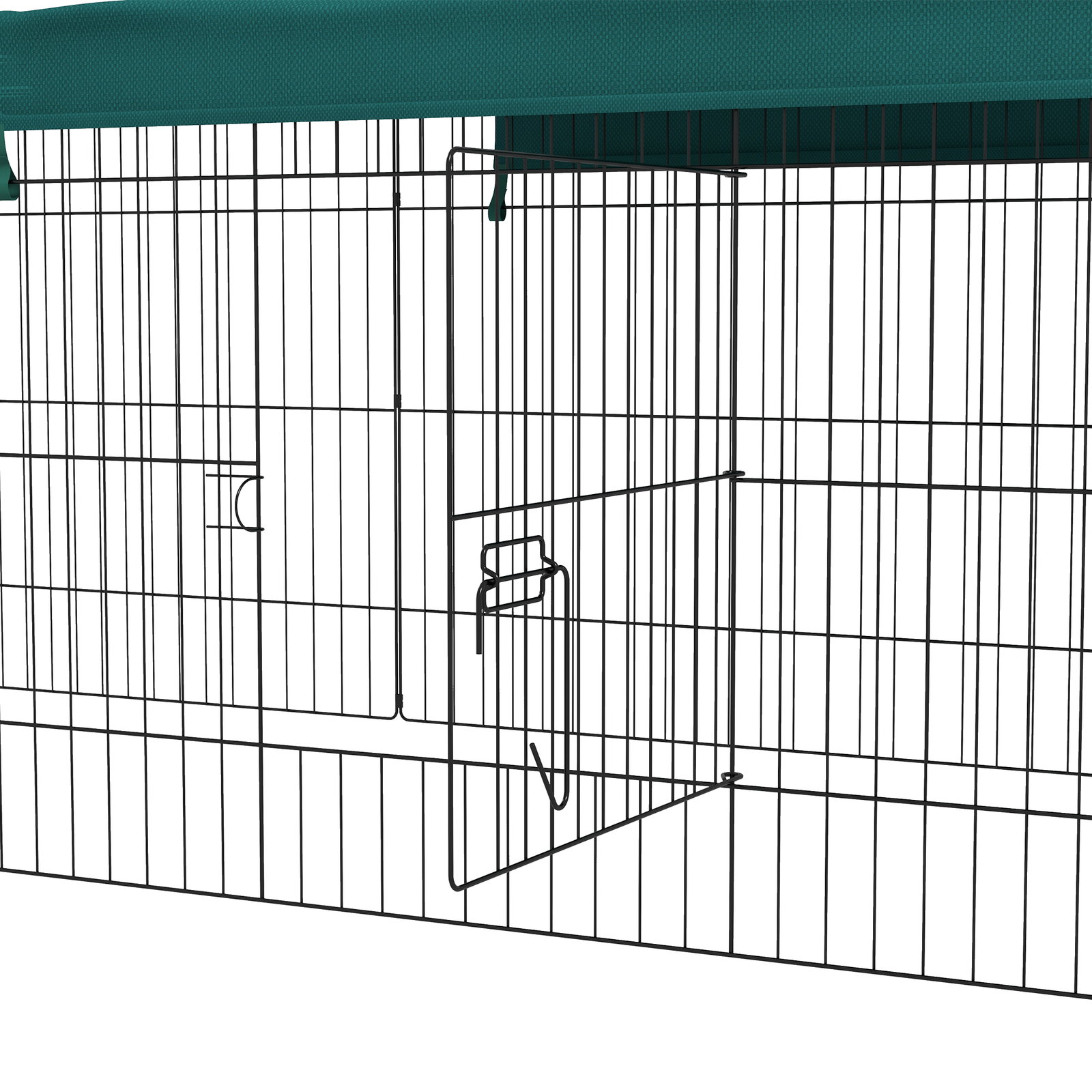 Gaiola para animais pequenos gaiola para roedores de aço com porta e toldo para coelhos chinchilas galinhas 220x85x70 cm verde