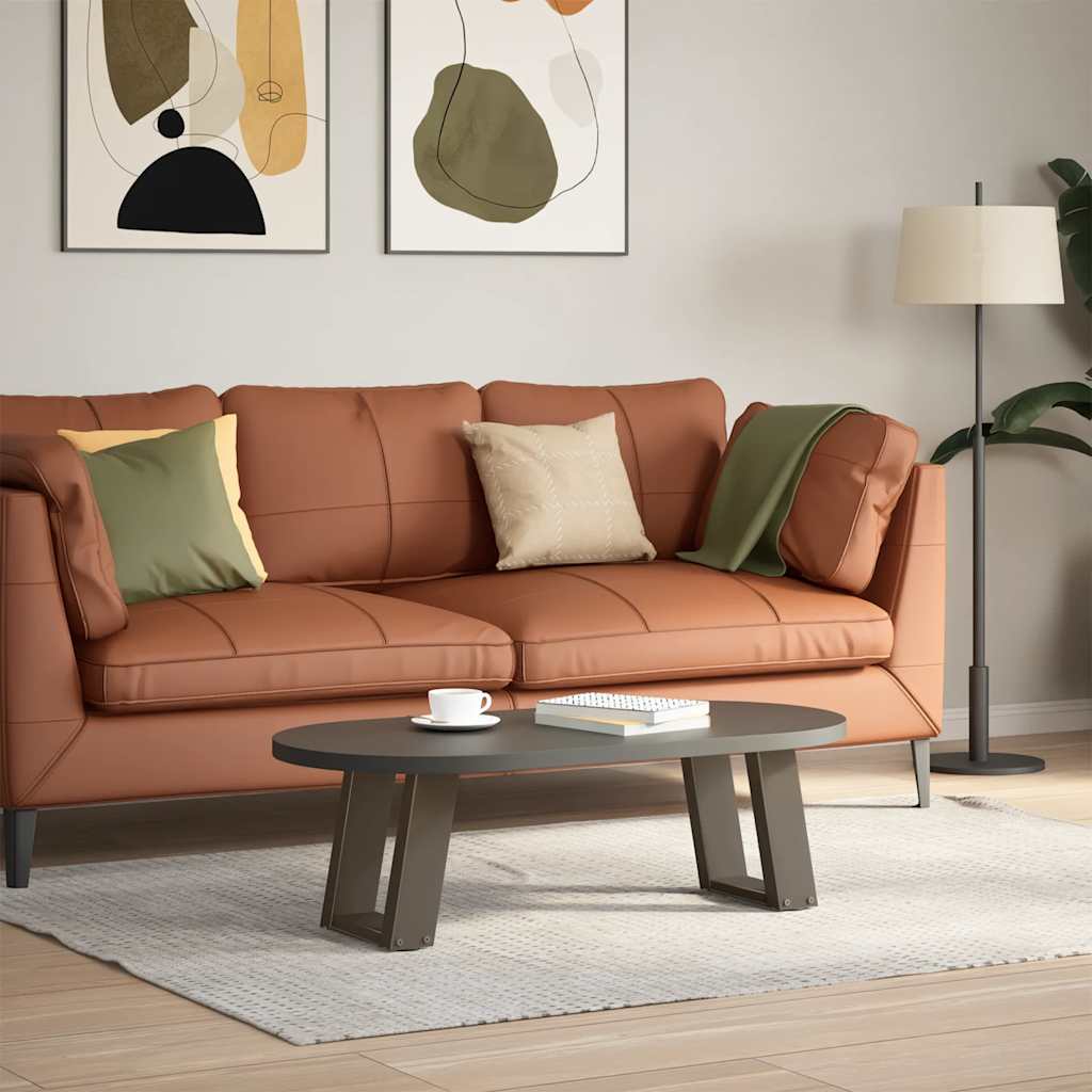 Pés para mesa de centro em formato de u, 2 peças, aço natural, 30x(30-31) cm, aço