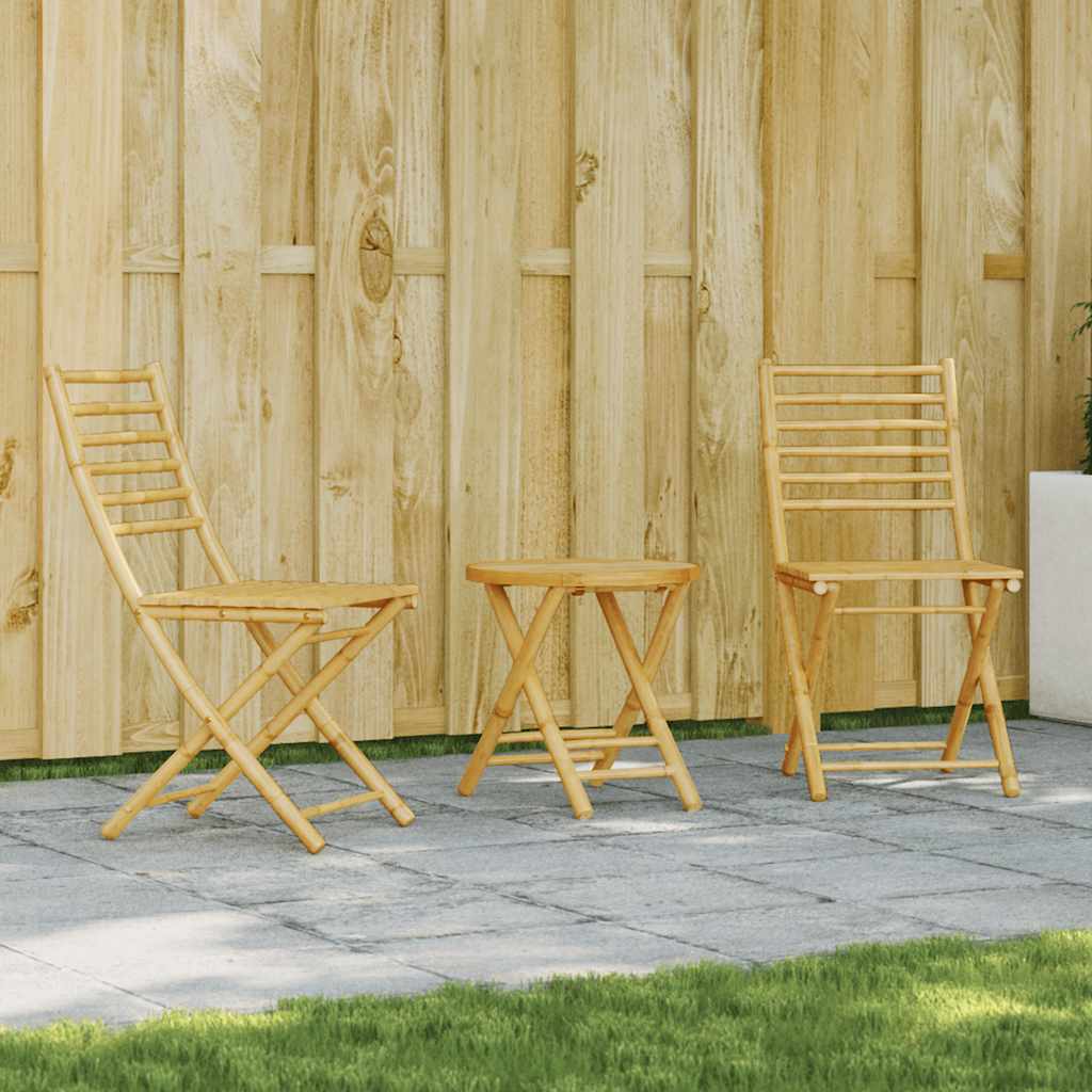 3 Pcs conjunto de bistrô em bambu
