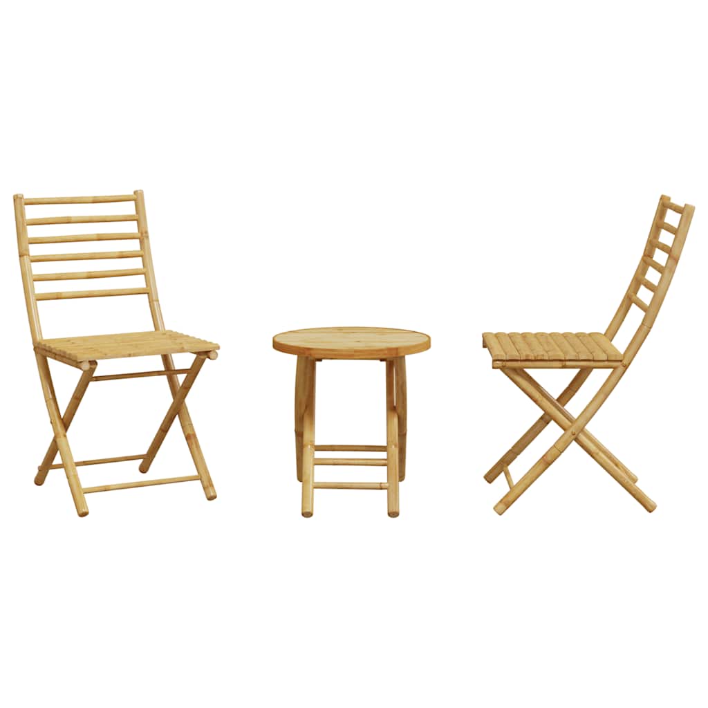 3 Pcs conjunto de bistrô em bambu