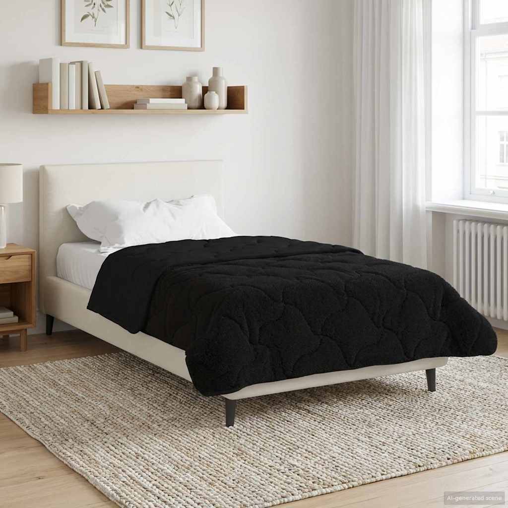 Duvet de ano inteiro colchonete preto 135 x 220 cm
