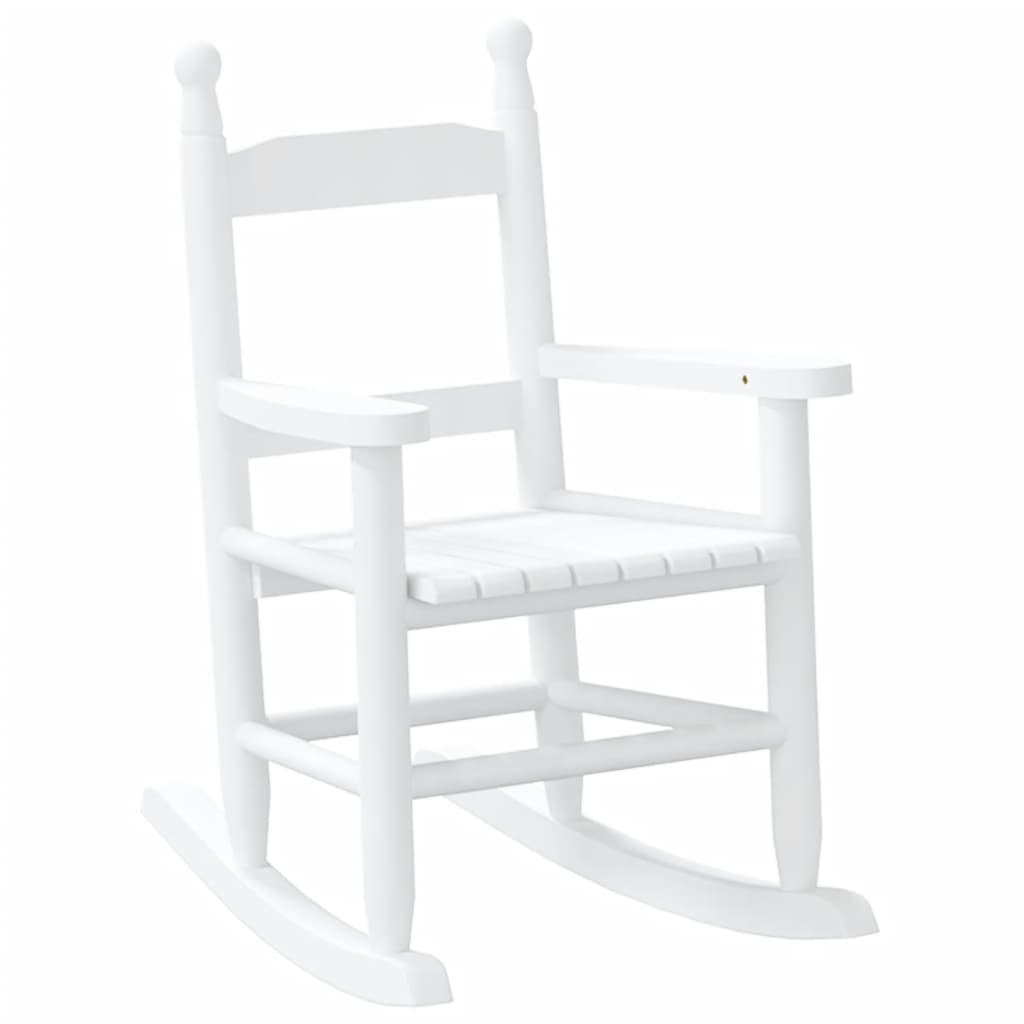 Cadeiras de baloiço infantis 2 pcs álamo maciço branco